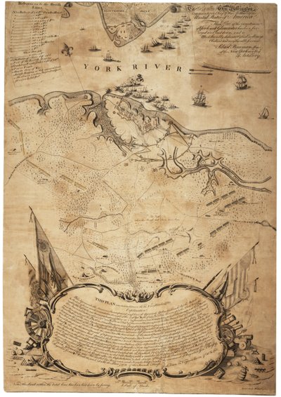 Plan of the Investment of York and Gloucester, February 1782 by Sebastian Bauman